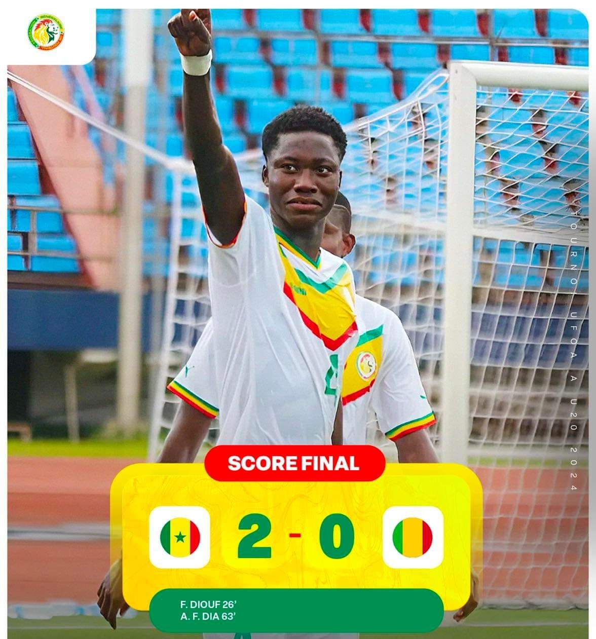 𝙏𝙊𝙐𝙍𝙉𝙊𝙄 𝙐𝙁𝙊𝘼 𝘼 U20: Le Sénégal débute sa campagne avec une victoire convaincante contre le Mali (2-0)